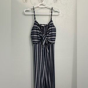 Striped Jumpsuit with back cut out